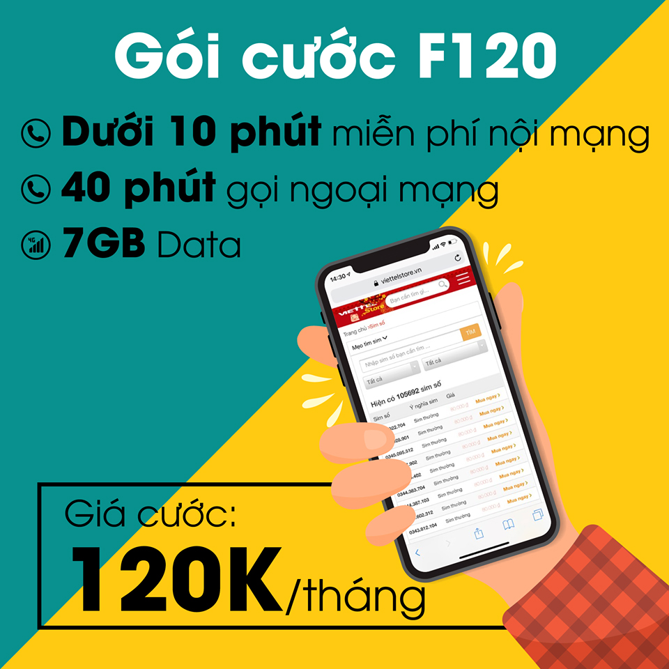 GÃ³i CÆ°á»c F120 Viettel