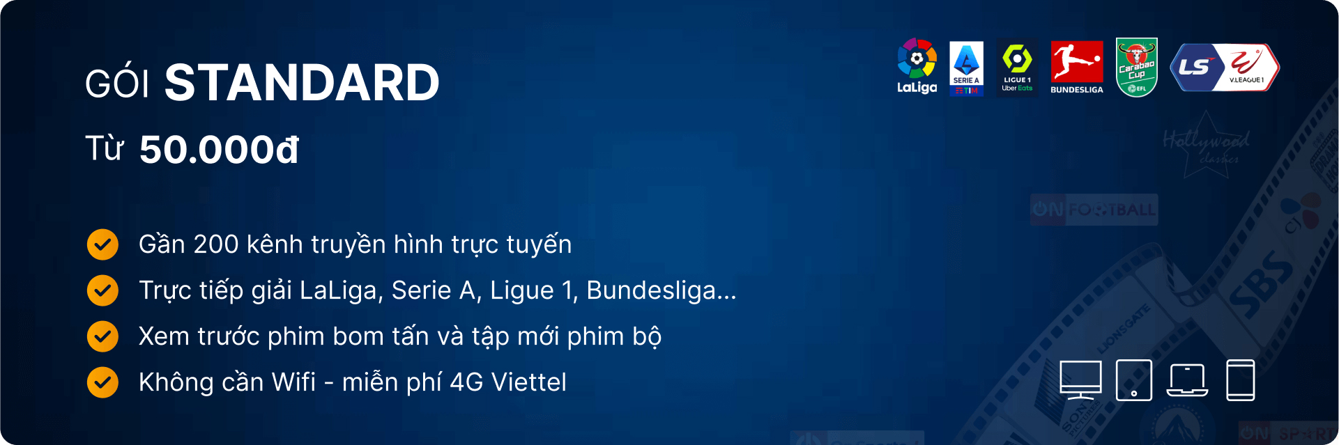 goi cuoc tv360 viettel standard