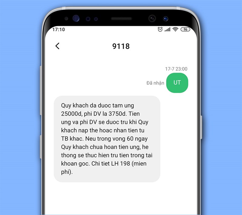 ung tien viettel 9118