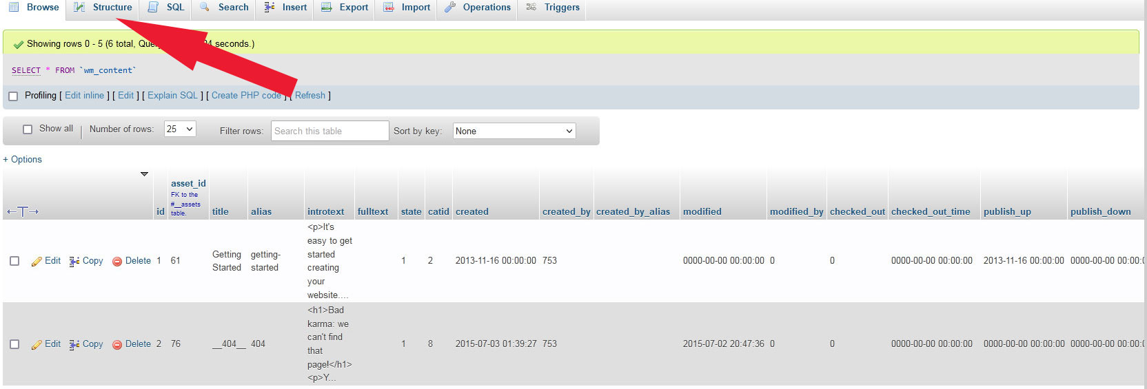 duplicate entry 0 for key primary step1