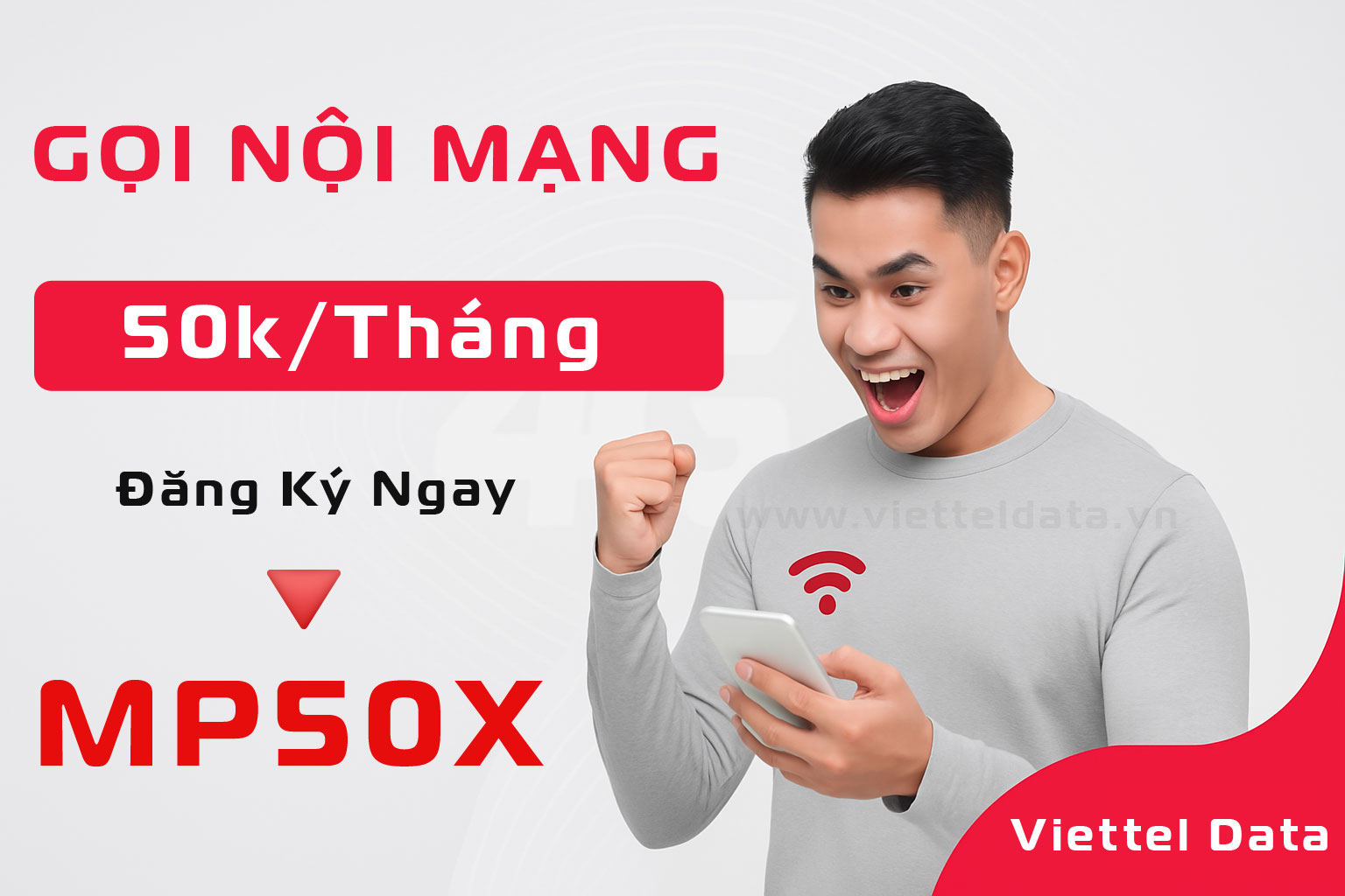 ÄÄng KÃ½ Gá»i Ná»i Máº¡ng Viettel 50K/ThÃ¡ng Vá»i GÃ³i MP50X 