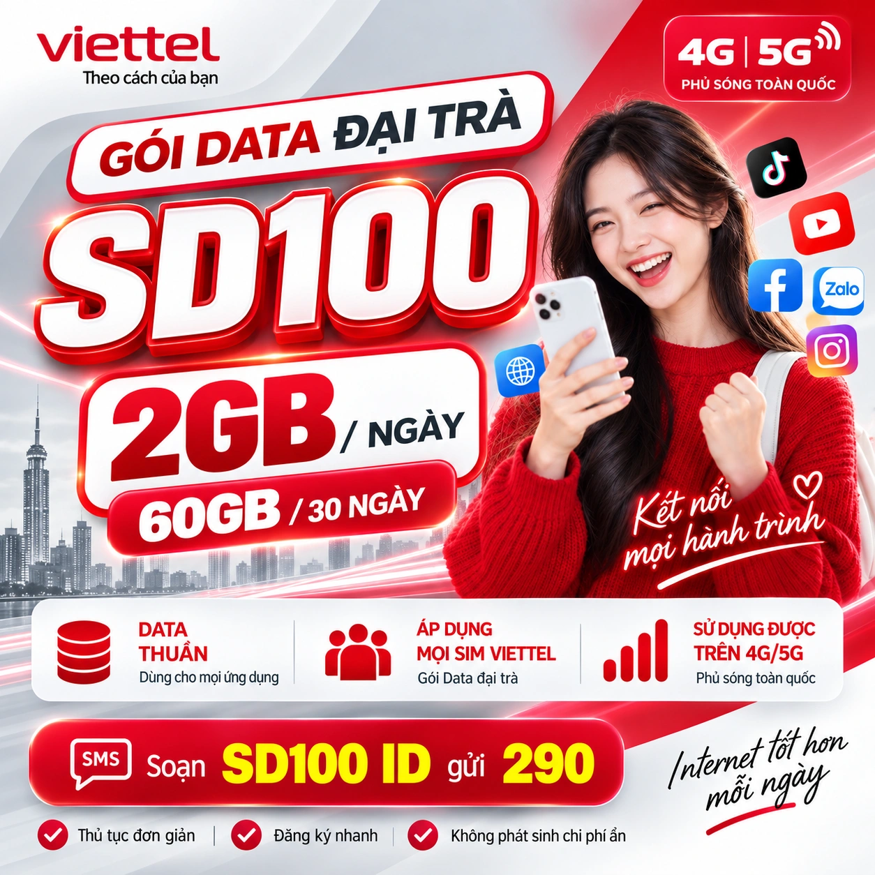 Gói SD90 Viettel 90K đã dừng đăng ký mới từ ngày 10 tháng 9 năm 2026