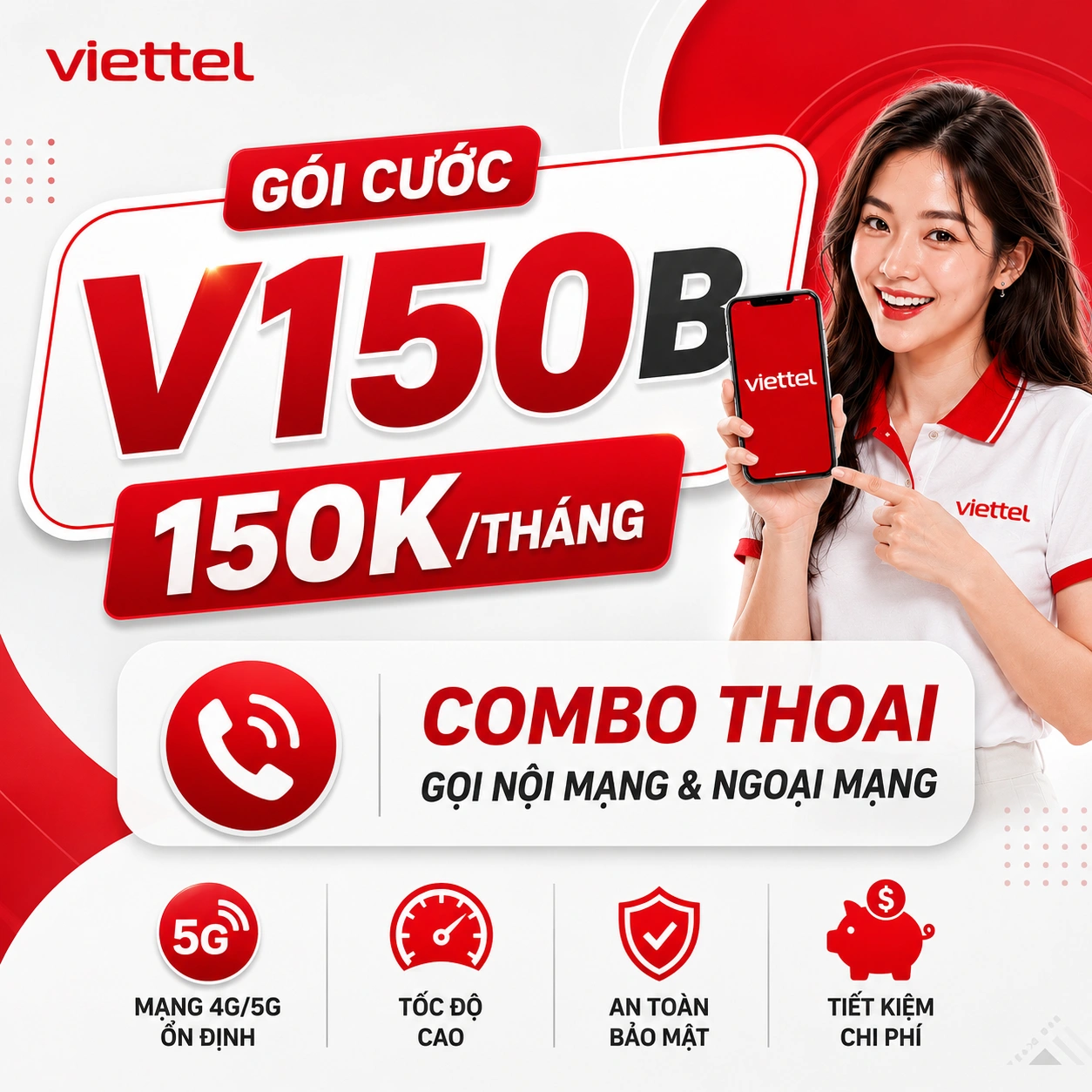 Gói Viettel V150B Combo Thoại Data