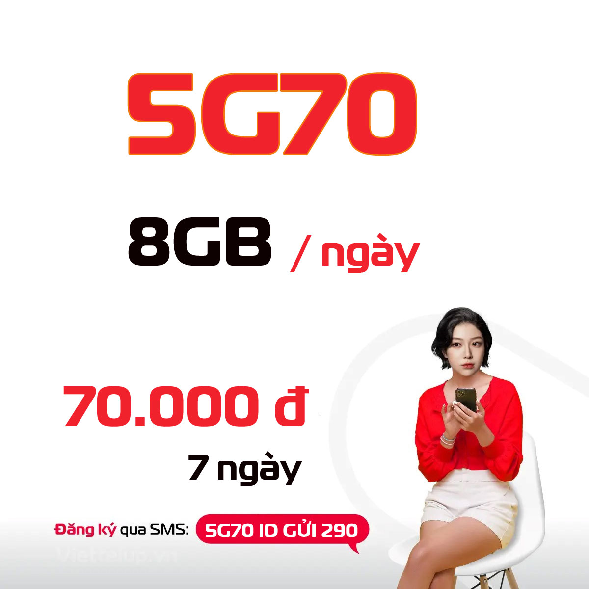 Gói 5G70 Viettel - 8GB/ngày