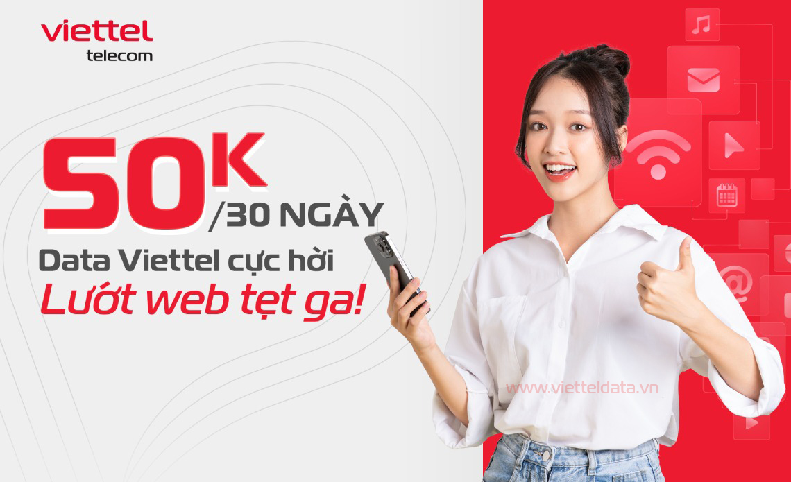 Gói cước Viettel 50k tháng