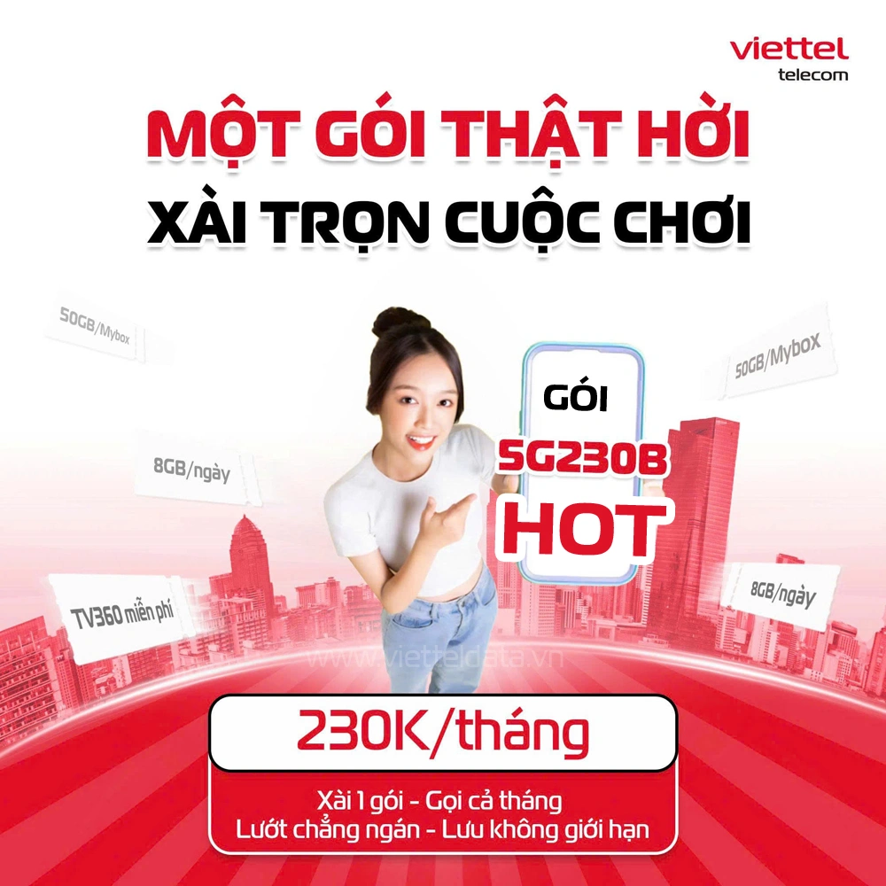 Gói 5G230B ưu đãi thoại, data