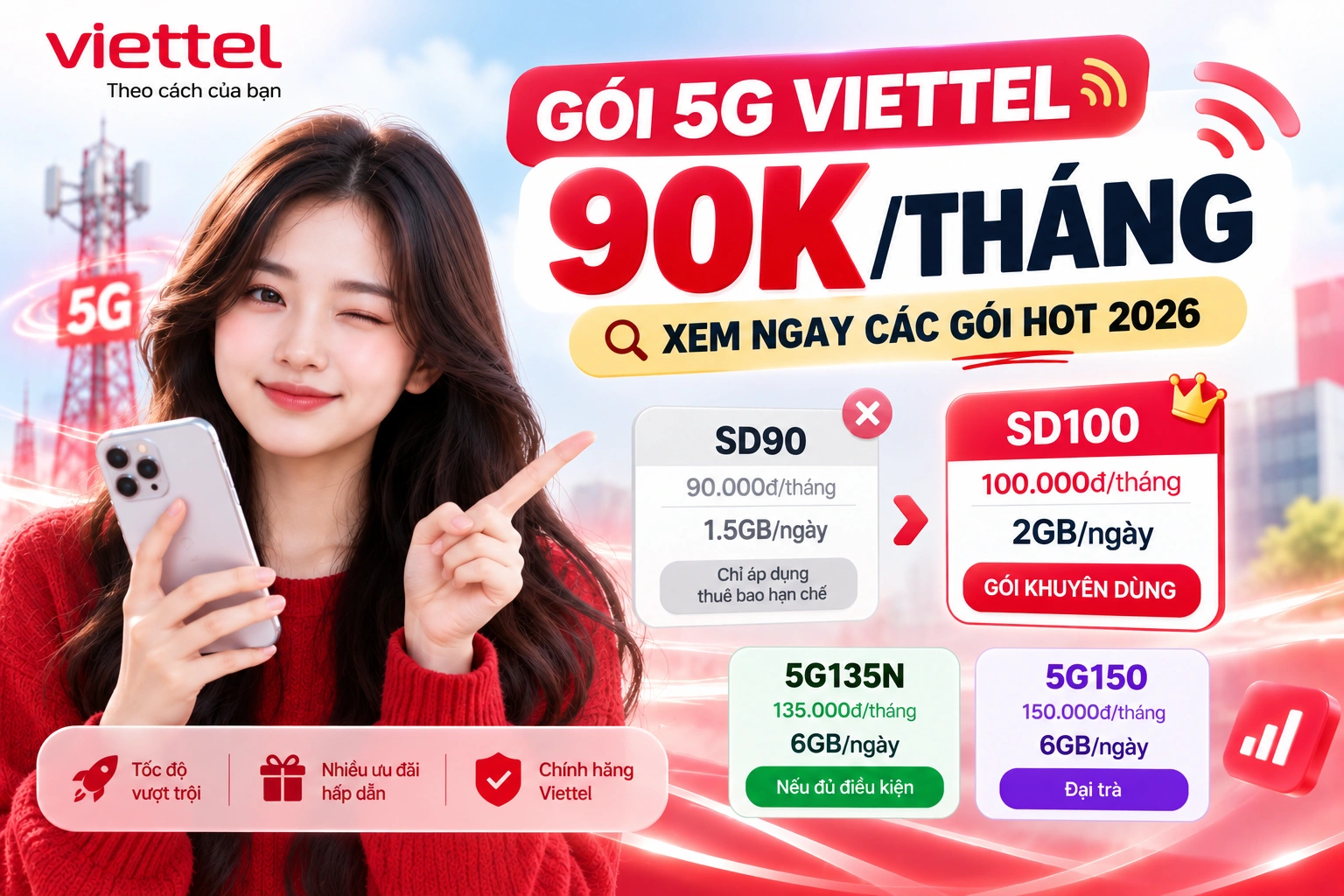 Gói Cước 5G Viettel Tháng 90K Còn Không? Gói Nào Thay Thế?