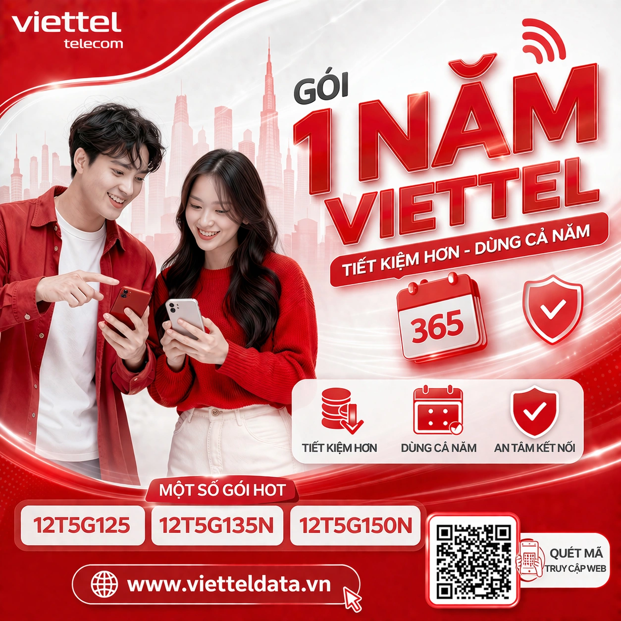 Gói Cước 4G/5G Viettel 1 Năm – Đăng Ký 1 Lần, Dùng Thả Ga 360 Ngày 2026