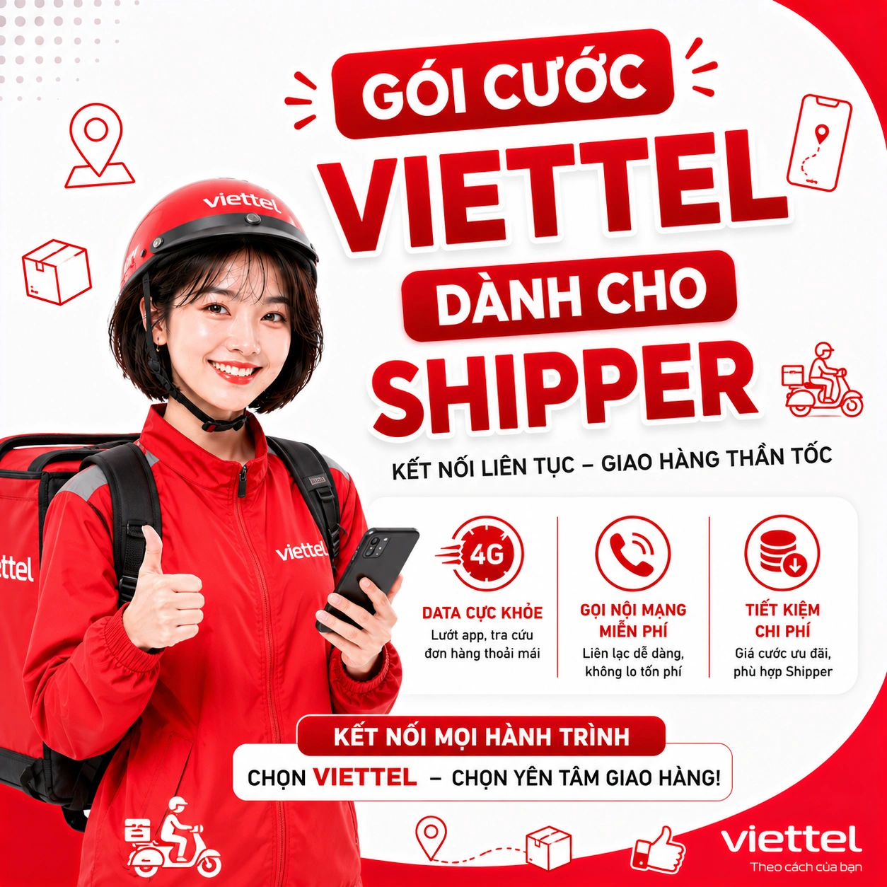 Tổng Hợp Gói Cước 4G/5G Viettel Phù Hợp Cho Cho Tài Xế, Shipper 2026