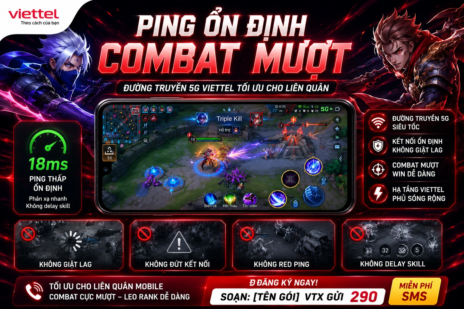 Gói Viettel Liên Quân Ping Mượt - Combo Ổn