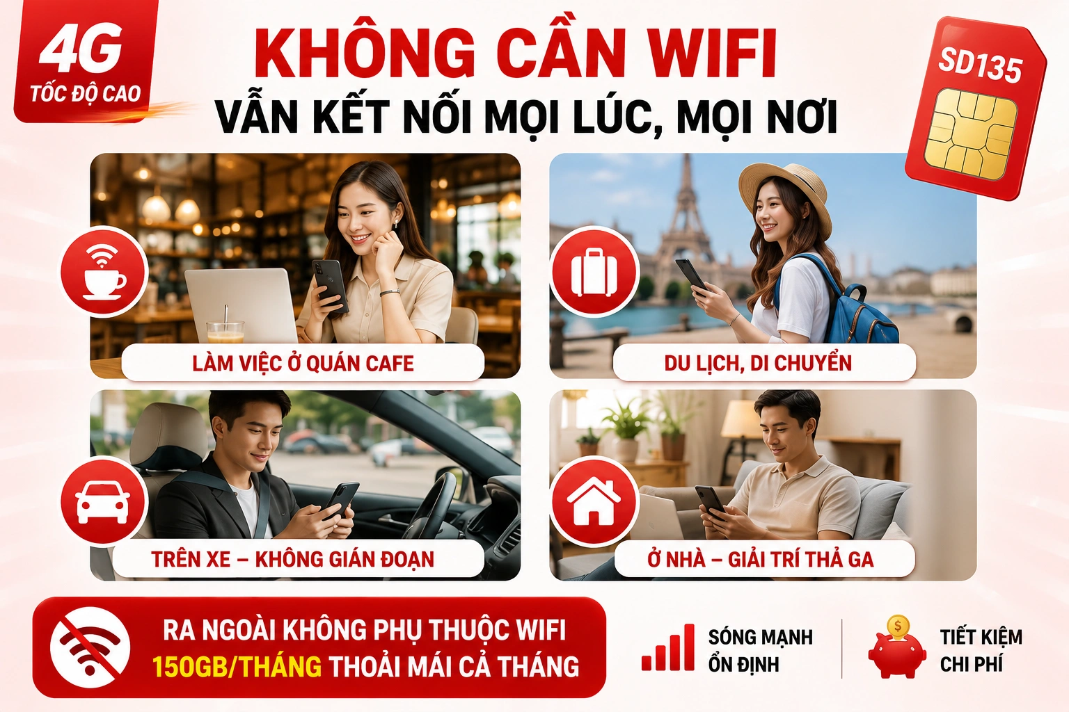 SD135 Viettel kết nối ổn định