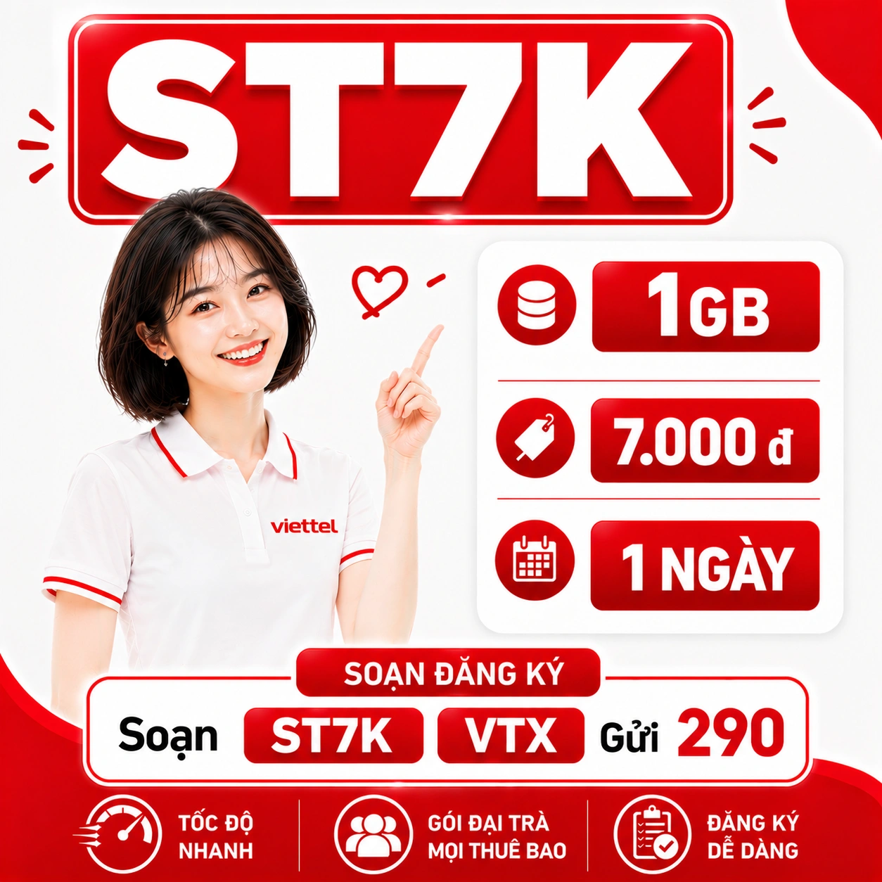 Gói ST7K Viettel Là Gì? 1GB Data 7K/1 Ngày 2026 — Cách Đăng Ký Và Hủy