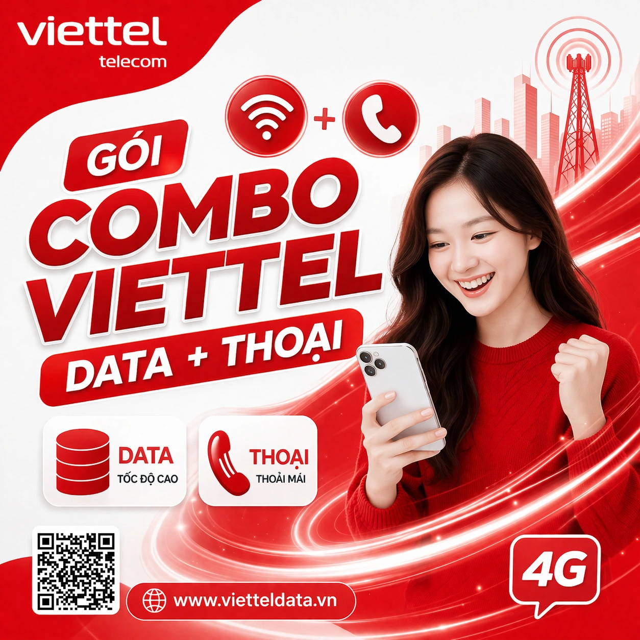 Gói Combo Viettel – Data + Thoại Nội Ngoại Mạng Giá Rẻ 2026
