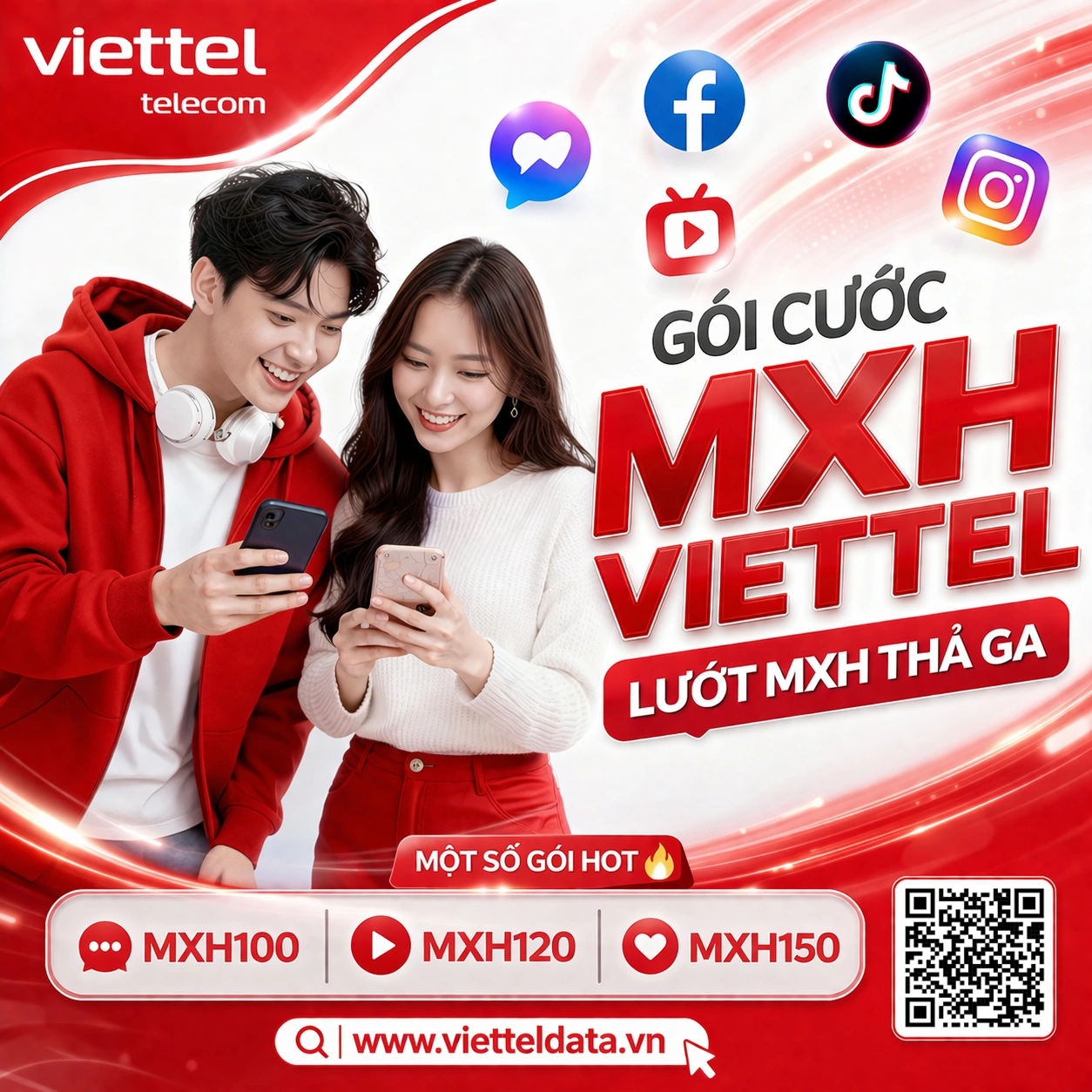 Gói Mạng Xã Hội Viettel – Tổng Hợp Gói MXH TikTok, YouTube, Facebook Mới Nhất 2026