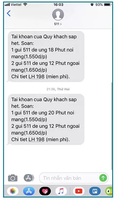 ung tien viettel 511