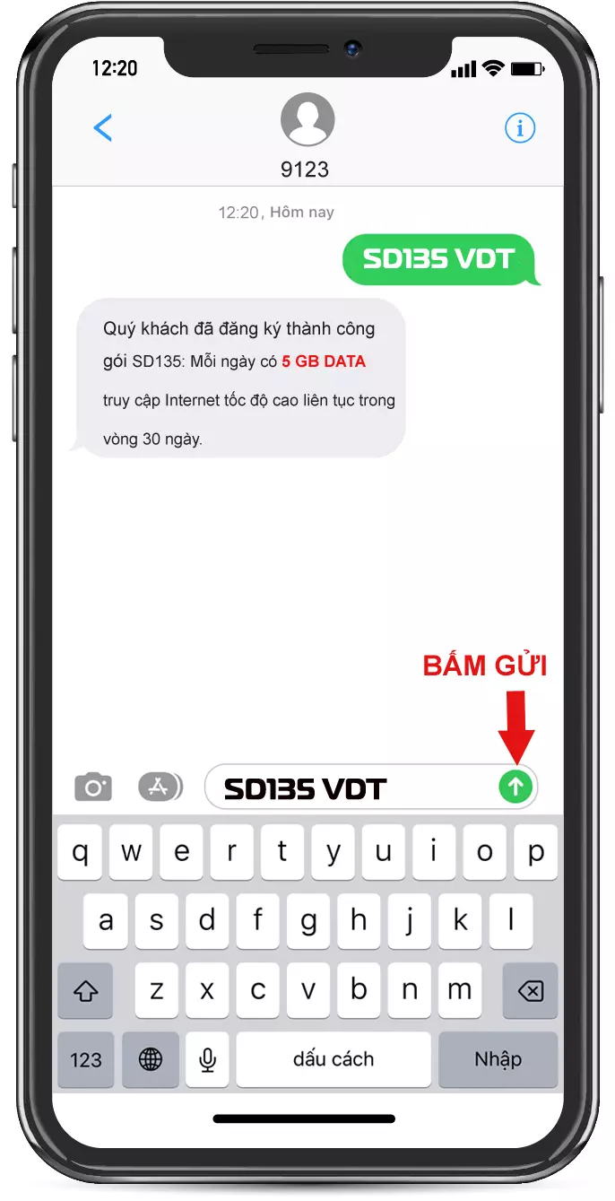 sd135 cuphapdangky sms VDA