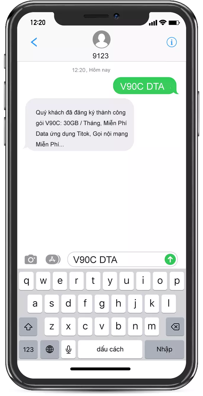 Cú pháp đăng ký gói V90C Viettel