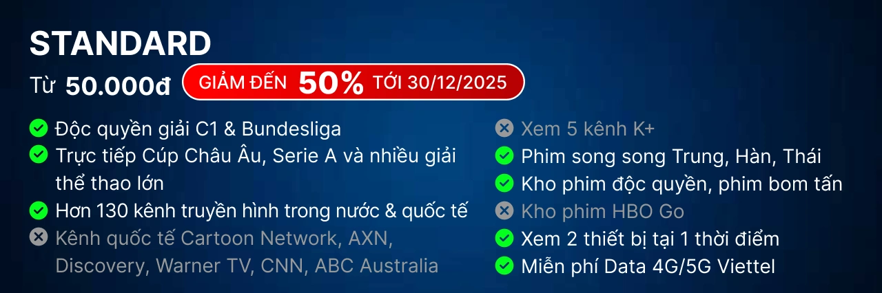 Gói Xem xem TV360 50K