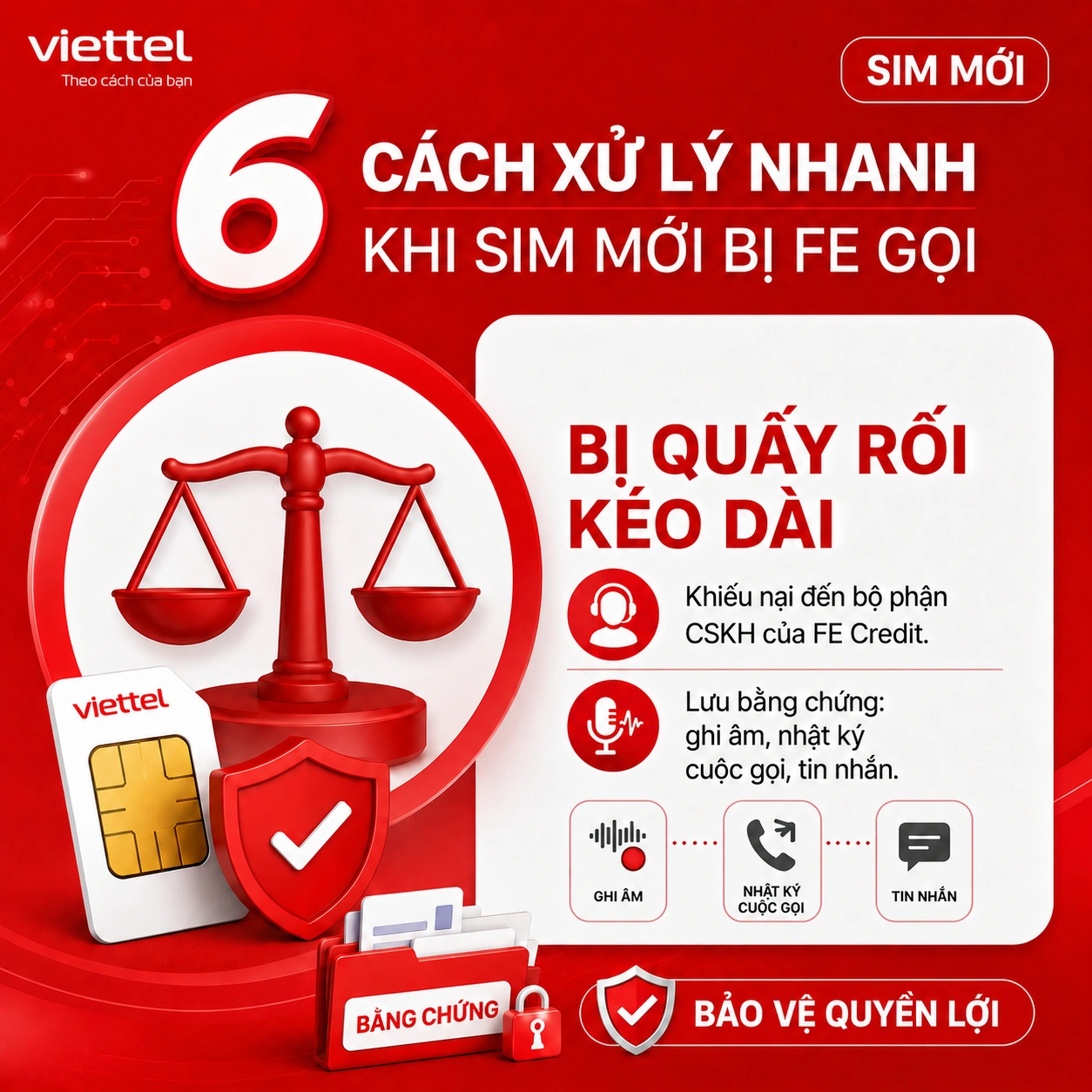 SIM mới bị FE Credit gọi đòi tiền – Khiếu nại