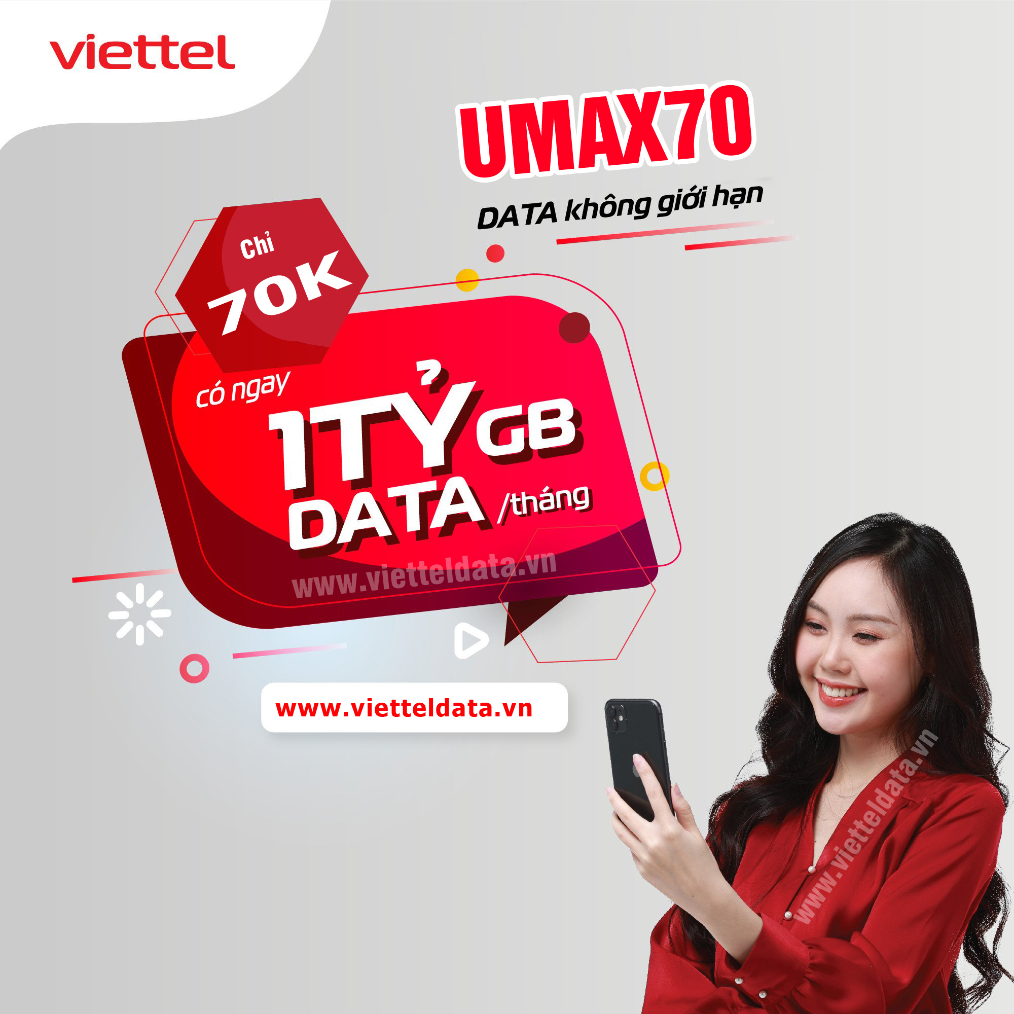 GÃ³i cÆ°á»c Umax70 Viettel