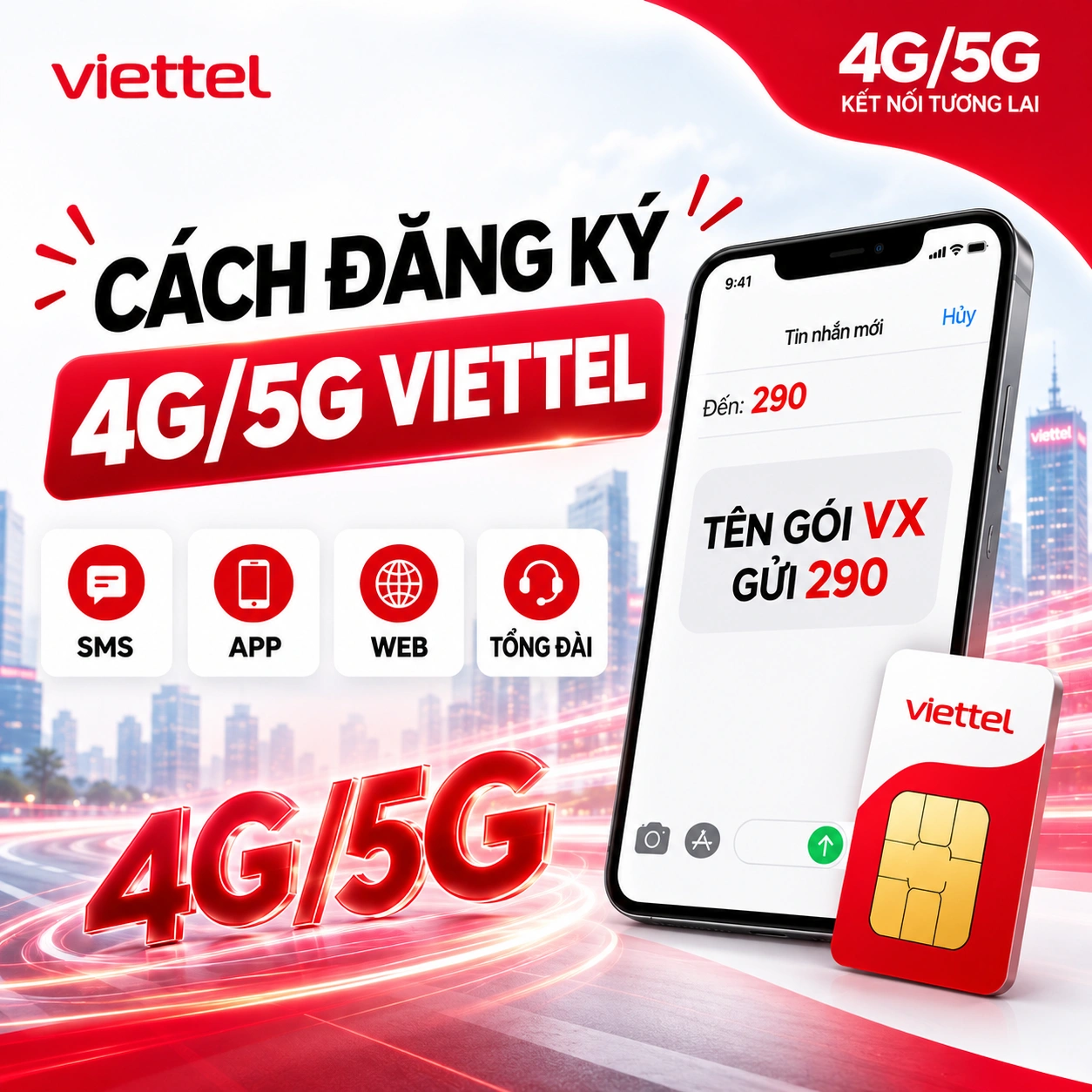 4 Cách Đăng Ký 4G Viettel 2026