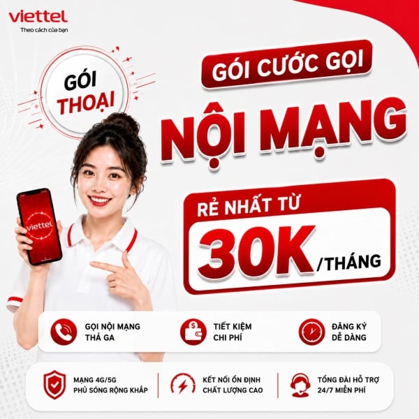 Gói Gọi Nội Mạng Viettel 2026 — Đăng Ký Gói Cước Gọi Miễn Phí Theo Tháng Rẻ Nhất