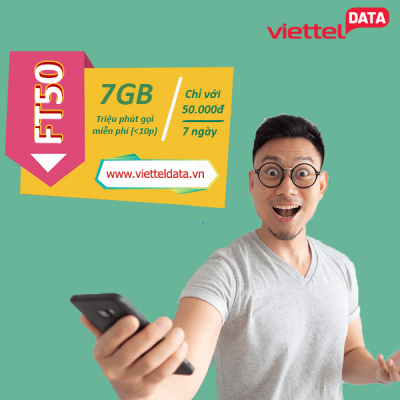 FT50 Viettel【Gói Cước Combo 7GB Data + Gọi Nội Mạng Thả Ga】