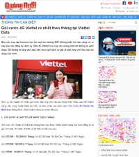 Báo Quảng Ngãi đưa tin về Viettel DATA