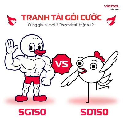 So Sánh 2 Gói Cước 5G150 và SD150 Viettel (150k/tháng)