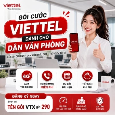 Đăng Ký Gói Cước Viettel Cho Dân Văn Phòng, Đi Làm 2026 — TOP Gói 5G135N, 5G150N, 5G160B, 5G180B (Combo Data 5G + Thoại Đối Tác)