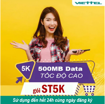 gói 4g viettel 5k 1 ngày