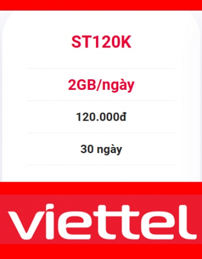 ST70K - Gói Cước Viettel Có 15 GB Data 70K/Tháng