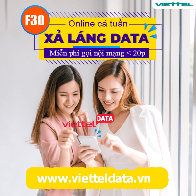 FT30 Viettel【Gói Cước Gọi Thả Ga + Thoải Mái Data Cả Tuần】