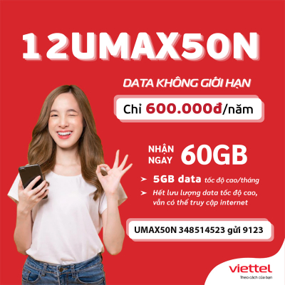 Top 10++ Gói Cước 4G Viettel 1 Năm (12 Tháng) Ưu Đãi 2025