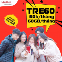 TRE60 Viettel - Gói Cước Có 60GB + Free Data Tiktok